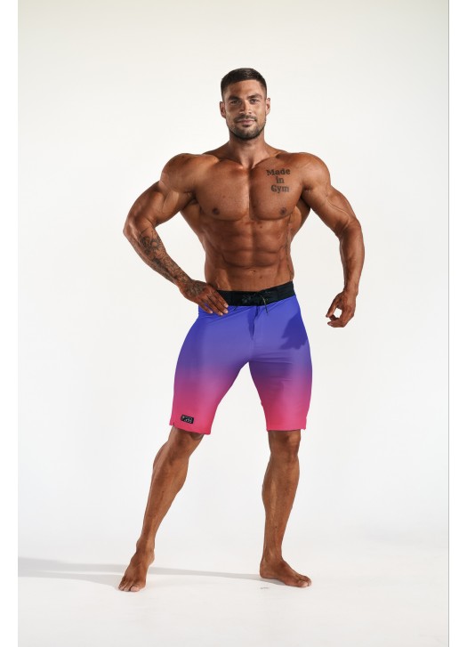 Men's Physique Shorts - Royal Blue (bottom borders)
